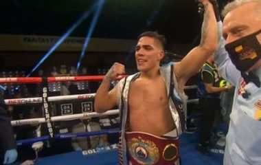 Brian Castaño conquista titulo superwelter OMB