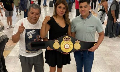 Érika Cruz recibió su cinturón de campeona