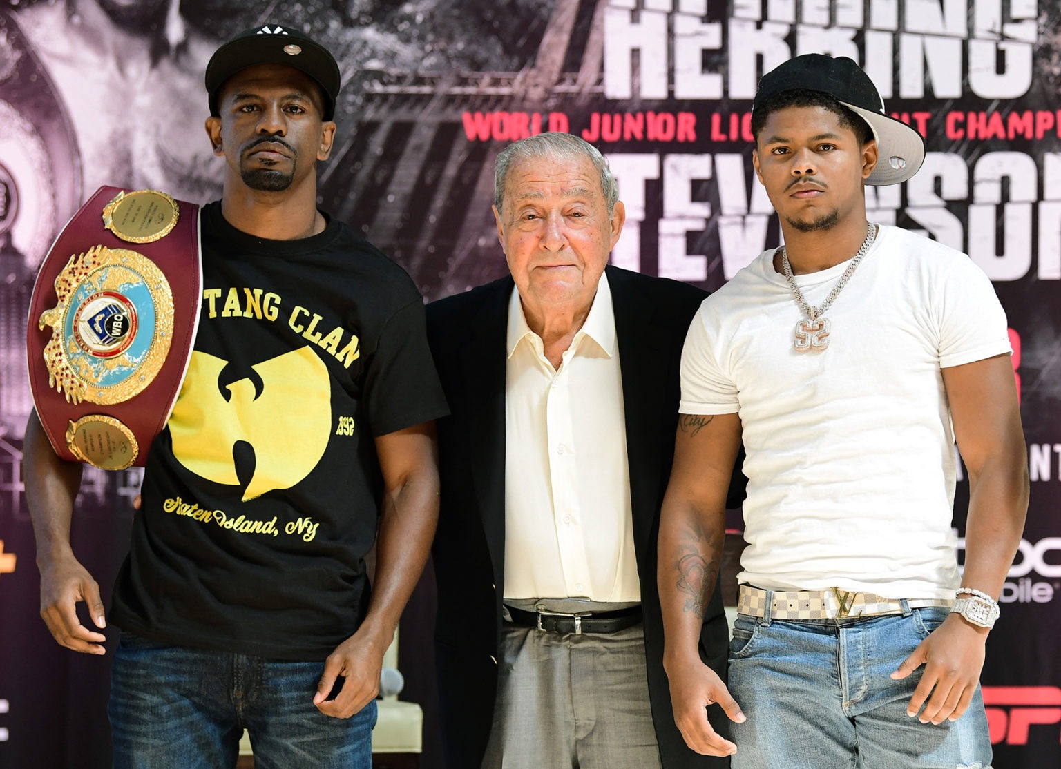 Herring y Shakur frente a la prensa