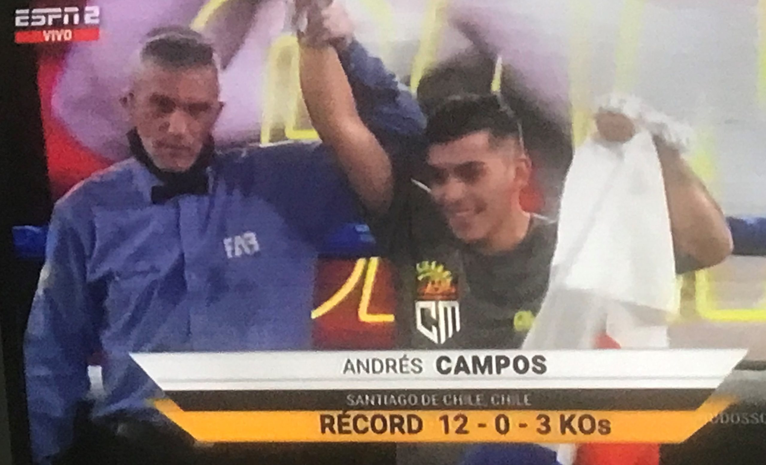 Chileno Campos fulminó al colombiano Martínez