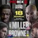 Miller vs Browne este sábado desde Dubai (PROBOX TV)