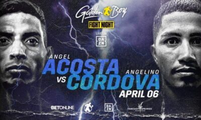 Tito Acosta vs Angelino Córdova el 6/4 (DAZN).