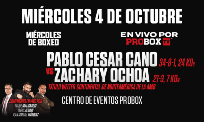 Reaparece Pablo César Cano ante Zachary Ochoa (ProBox TV)