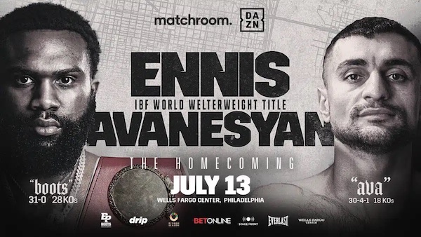 Ennis vs Avanesyan el 13 de julio en Filadelfia.