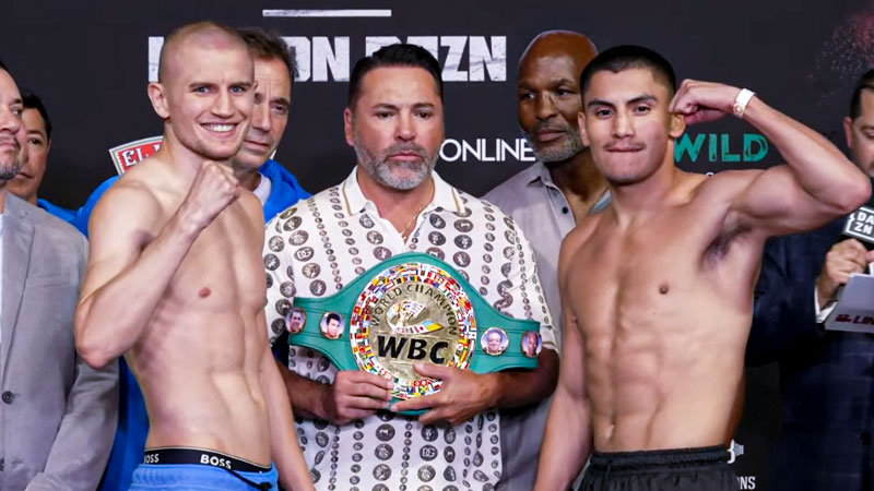 Ortiz y Bohachuk hicieron el mismo peso (153.8 lbs)