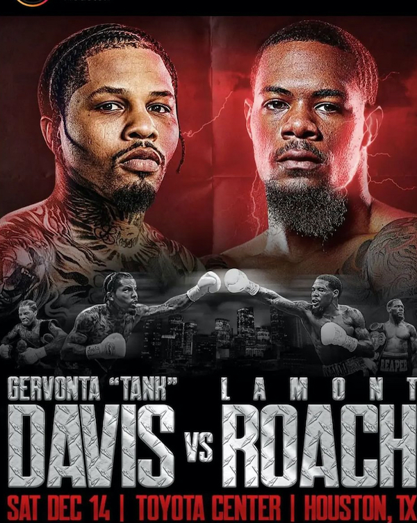 Gervonta Davis vs Lamont Roach el 14/12 en Houston.