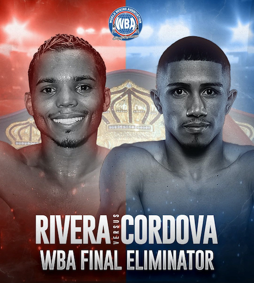 WBA ordena eliminatoria entre Angelino Córdova y Yankiel Rivera.