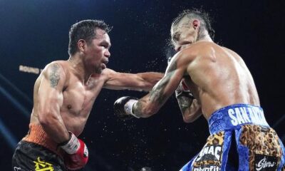 El sorprendente Pacquiao "empata" con Mario Barrios.