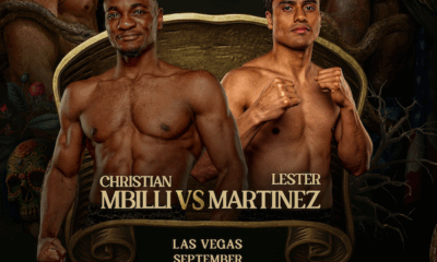 Christian Mbilli vs Lester Martínez en la cartelera Álvarez–Crawford.