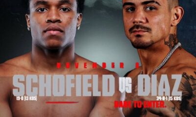 Floyd Schofield vs JoJo Díaz el 8 de noviembre en Fort Worth.