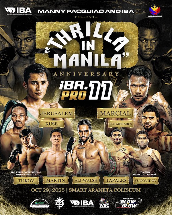 Pacquiao anuncia “Thrilla in Manila 2” para el 29 de octubre