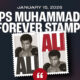 Rinden homenaje a Muhammad Ali con dos sellos postales
