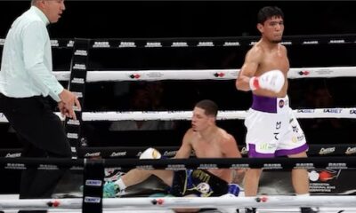 Akhmadaliev reaparece con TKO sobre Mosqueda.