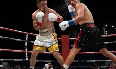 Edward Vázquez suda para vencer a Daniel Lugo. 