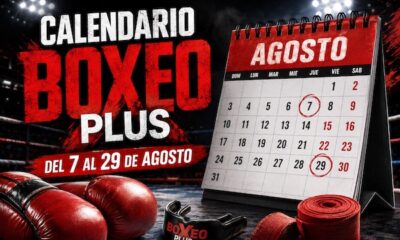 Calendario Boxeo Plus del 7 al 29 de agosto.