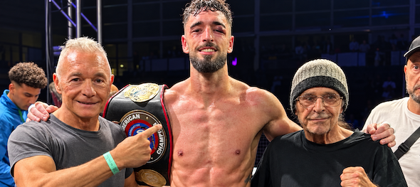 Navarro Jr. emuló a su padre en combate que terminó en trifulca.